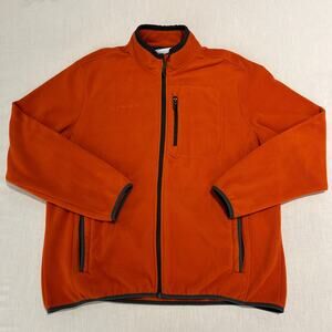 Boeing Orange Fleece Zip Up Jacket Sz XL